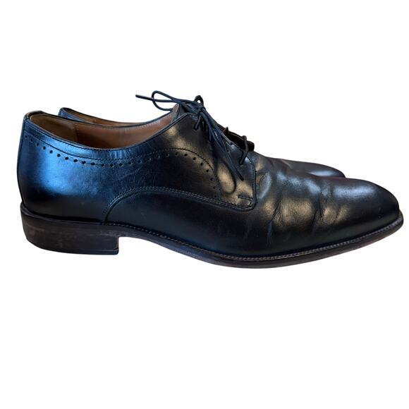 Johnston & Murphy Size 10.5M Black Henrick Plain Toe Oxford